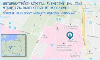 ODDZIAŁ KLINICZNY NEONATOLOGICZNY - UNIWERSYTECKI SZPITAL KLINICZNY IM. JANA MIKULICZA-RADECKIEGO WE WROCŁAWIU - UL. BOROWSKA 213,  WROCŁAW