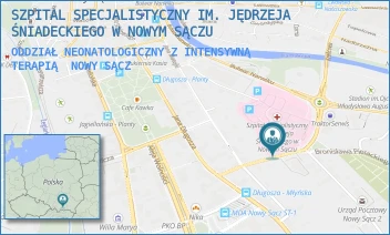 ODDZIAŁ NEONATOLOGICZNY Z INTENSYWNĄ TERAPIĄ - SZPITAL SPECJALISTYCZNY IM. JĘDRZEJA ŚNIADECKIEGO W NOWYM SĄCZU - UL. MŁYŃSKA 5,  NOWY SĄCZ