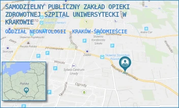 ODDZIAŁ NEONATOLOGII - SAMODZIELNY PUBLICZNY ZAKŁAD OPIEKI ZDROWOTNEJ SZPITAL UNIWERSYTECKI W KRAKOWIE - UL. KOPERNIKA 23,  KRAKÓW-ŚRÓDMIEŚCIE