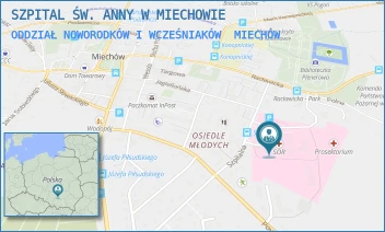 ODDZIAŁ NOWORODKÓW I WCZEŚNIAKÓW - SZPITAL ŚW. ANNY W MIECHOWIE - SZPITALNA 3,  MIECHÓW