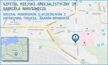 ODDZIAŁ NOWORODKÓW I WCZEŚNIAKÓW Z INTENSYWNĄ TERAPIĄ - SZPITAL MIEJSKI SPECJALISTYCZNY IM. GABRIELA NARUTOWICZA - UL. PRĄDNICKA 35-37,  KRAKÓW-KROWODRZA