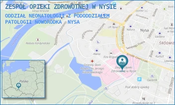 ODDZIAŁ NEONATOLOGII Z PODODDZIAŁEM PATOLOGII NOWORODKA - ZESPÓŁ OPIEKI ZDROWOTNEJ W NYSIE - UL. BOHATERÓW WARSZAWY 23,  NYSA