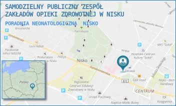 PORADNIA NEONATOLOGICZNA - SAMODZIELNY PUBLICZNY ZESPÓŁ ZAKŁADÓW OPIEKI ZDROWOTNEJ W NISKU - UL. TADEUSZA KOŚCIUSZKI 1,  NISKO