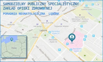 PORADNIA NEONATOLOGICZNA - SAMODZIELNY PUBLICZNY SPECJALISTYCZNY ZAKŁAD OPIEKI ZDROWOTNEJ - UL. JULIANA WĘGRZYNOWICZA 13,  LĘBORK