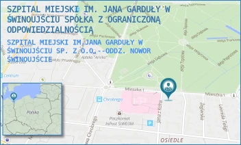 SZPITAL MIEJSKI IM.JANA GARDUŁY W ŚWINOUJŚCIU SP. Z O.O.--ODDZ. NOWOR - SZPITAL MIEJSKI IM. JANA GARDUŁY W ŚWINOUJŚCIU SPÓŁKA Z OGRANICZONĄ ODPOWIEDZIALNOŚCIĄ - MIESZKA I 7,  ŚWINOUJŚCIE